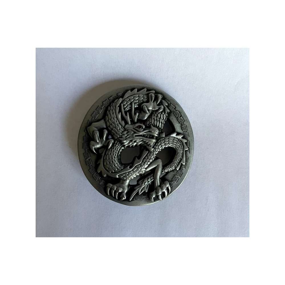 Chinese Dragon In Circle Belt Buckle